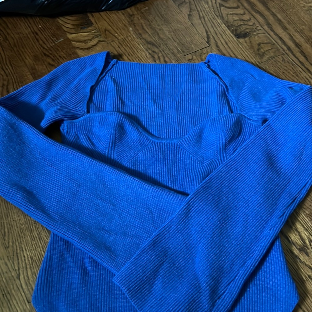 super cute going out top in royal blue